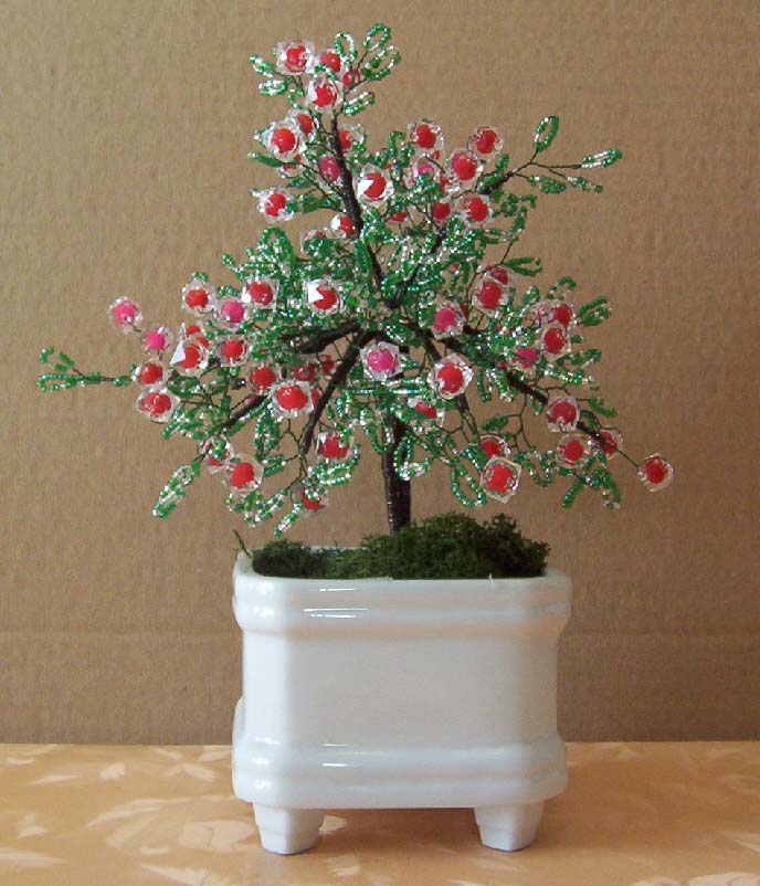 N°854 arbre grappe mauve pot carré violet