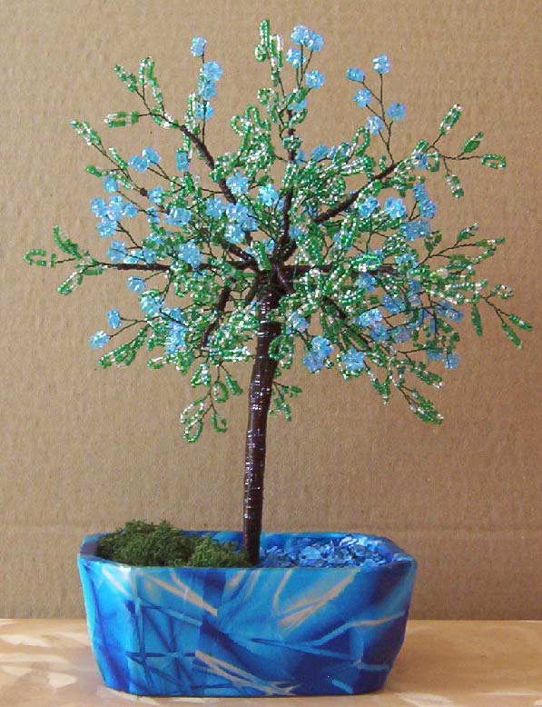 N°854 arbre grappe mauve pot carré violet