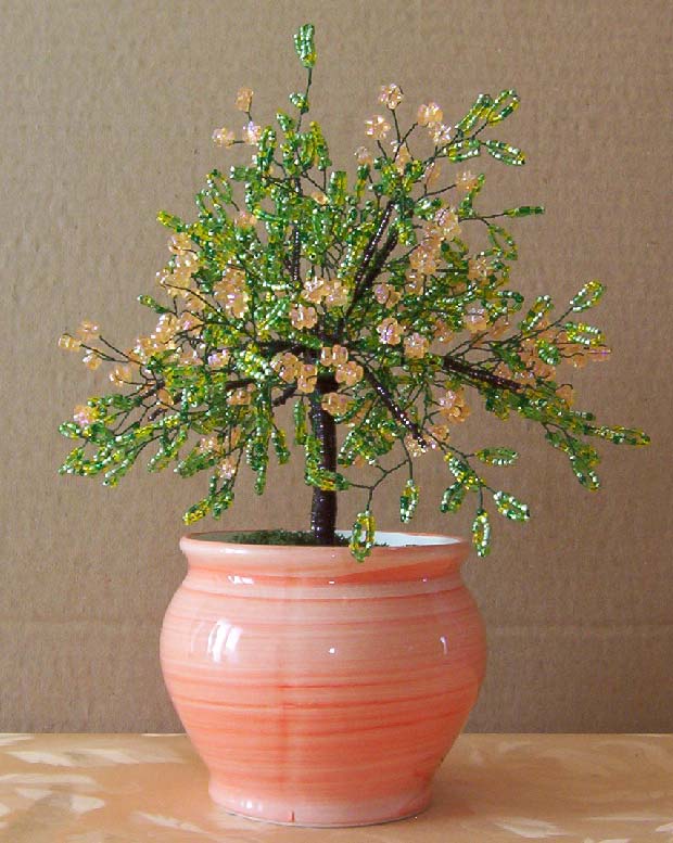 N°854 arbre grappe mauve pot carré violet